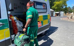 A paramedic checking his ambulance. eNCA/Kevin Brandt