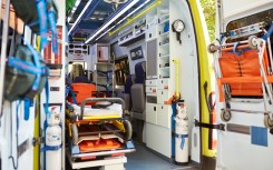 The interior of an ambulance. GettyImages/xavierarnau