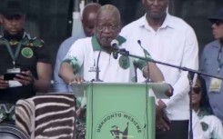 Jacob Zuma at Moses Mabihida Stadium