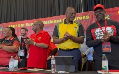 Paul Mashatile, Solly Mapaila, Blade Nzimande during the 5th SACP Special National Congress