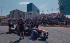 Formula 1 RedBull car on streets of Sandton