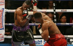 Dillian Whyte (L) was stopped by Anthony Joshua (R) at the O2 Arena in 2015 when contesting for the vacant British heavyweight title