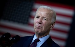 US President Joe Biden appearing at a factory in the town of Auburn, in the northeastern state of Maine, in July 2023 