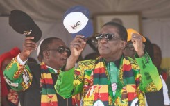 Mnangagwa (R) could face opposition from his party if he fails to clinch a 'convincing' re-election