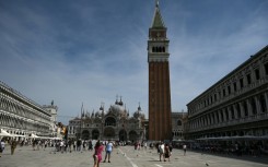 A general view shows St Mark's square on September 3, 2023 in Venice. 