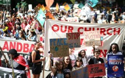 Protesters in New York gather ahead of the UN General Assembly, set to open in the city on September 19, 2023