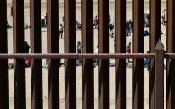 A section of the US-Mexico border wall near El Paso, Texas