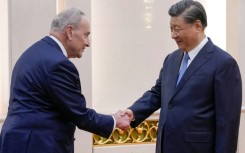 President Xi Jinping (R) told Senate Majority Leader Chuck Schumer  China-US ties are 'the most important bilateral relationship in the world'