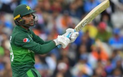 Looking for runs: Pakistan's Fakhar Zaman plays a shot in the game in Manchester