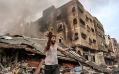 Israeli bombardment has flattened buildings in Gaza City
