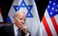 US President Joe Biden gave his backing to Israel in person Wednesday