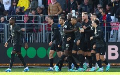 Kylian Mbappe celebrates against Brest