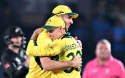 What a finish! Australia celebrate after their win 