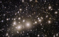 Some of the more 100,000 galaxies in the background of this image of the Perseus Cluster are 10 billion light years away and have never been seen before