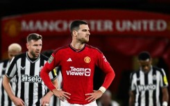 Manchester United defender Diogo Dalot during their loss to Newcastle