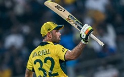 Holding out: Australia's Glenn Maxwell celebrates