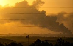 Smoke rises in northern Gaza during Israeli shelling