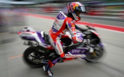 Jorge Martin leaves the pit lane during the second practice in Sepang