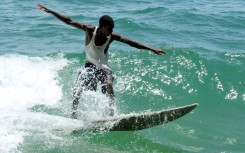 The waves and white sandy beaches at Liberia's Robertsport are attracting interest from European surfers  