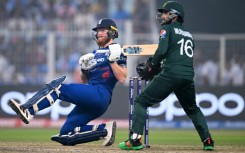 Riding his luck: England's Ben Stokes on his way to a half century against Pakistan