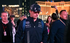 Red Bull Racing's Dutch driver Max Verstappen, Formula One's world champion, arrives for the first practice session of the Las Vegas Grand Prix on Thursday 