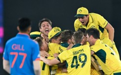 Champions: Australia's players celebrate after winning the title