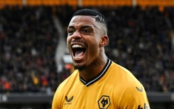 Wolves midfielder Mario Lemina celebrates his goal against Chelsea