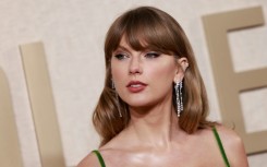 US singer-songwriter Taylor Swift, pictured at the January 7, 2024 Golden Globes, is the target of political conspiracy theories on social media