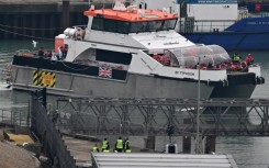 Migrants are picked up by UK Border Force patrols in the Channel and brought ashore