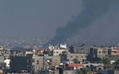 Smoke billows in Khan Yunis after Israeli strikes