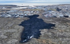 On Sunday, a volcanic fissure opened up in a field near the fishing town of Grindavik -- which had been hastily evacuated just hours earlier