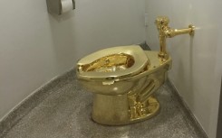 The golden lavatory was stolen from Blenheim Palace in southern England in 2019