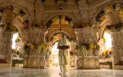 Prime Minister Narendra Modi, seen as he officially consecrated the temple in Ayodhya