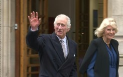 Charles was accompanied by his wife Queen Camilla