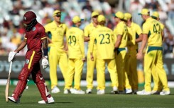 Keacy Carty of the West Indies leaves the field after being dismissed during the first one-day international (ODI) against Australia