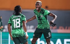 Ademola Lookman (L) scored the goal that put Nigeria in the semi-final