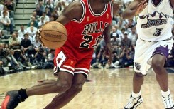 Jordan gave the separate shoes to Chicago Bulls communications executive, Tim Hallam, after decisive matches that helped the club win six NBA championships