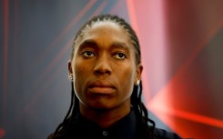 South Africa's two-time Olympic champion Caster Semenya appears at a press conference as she prepares for the next stage of her legal battle 