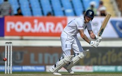 England's captain Ben Stokes plays a shot during the fourth day of the third Test cricket match between India and England at the Niranjan Shah Stadium in Rajkot on February 18