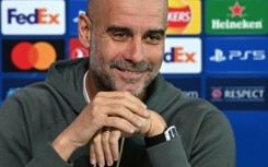 Manchester City manager Pep Guardiola speaks to the press on the eve of his side's Champions League clash against Copenhagen