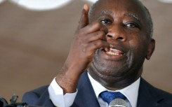 In power: Then president Laurent Gbagbo, pictured in September 2010 in Abidjan