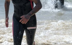 Ana Marcela Cunha competing on Copacabana beach in Rio de Janeiro in February