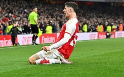 Arsenal's Kai Havertz celebrates against Brentford