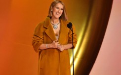 Celine Dion presents Album Of The Year award during the Grammy Awards on February 4, 2024