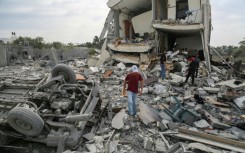 The rubble of the Tabatibi family home after it was struck last month