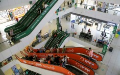 A shopping mall in Tehran: there are plenty of phone shops in Iran, but Apple does not have an official presence in the country