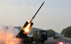 State media said the upgraded 240mm multiple rocket launcher system was tested at an undisclosed location in North Korea on Friday