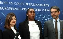 Caster Semenya's lawyers Schona Jolly (L) and Carlos Sayao