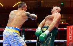 Oleksandr Usyk has Tyson Fury reeling during their undisputed heavyweight championship fight in Riyadh