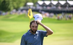 World number one Scottie Scheffler walks off the 18th green in the final round of the PGA Championship at Valhalla Golf Club